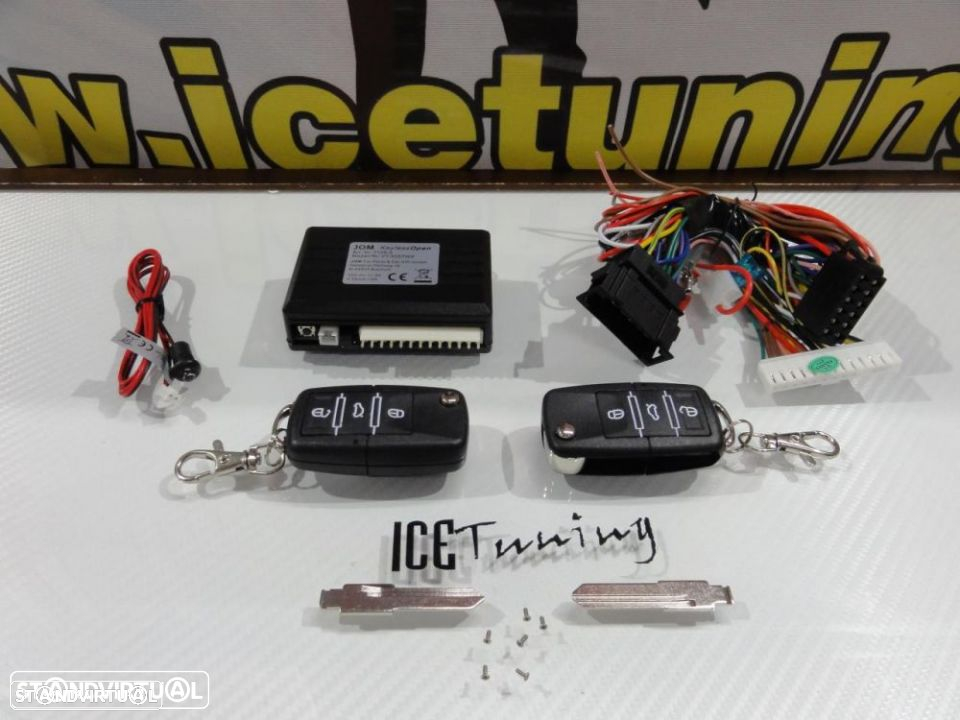 Kit Fecho Central especifico para VW Golf 3/ Cabrio 94-98, Golf 4 Cabrio, Passat 92-96, Polo 6N 95-01, Vento + 2 Comandos Com Chave Retrátil - 3
