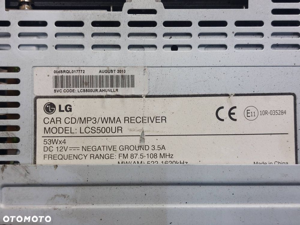 RADIO ODTWARZACZ SAMOCHODOWY 1 DIN LG LCS500UR CD USB AUX - 4