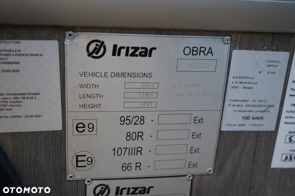 Irizar TOURISMO RHD-M / EURO 6 / SPROWADZONY / - 39