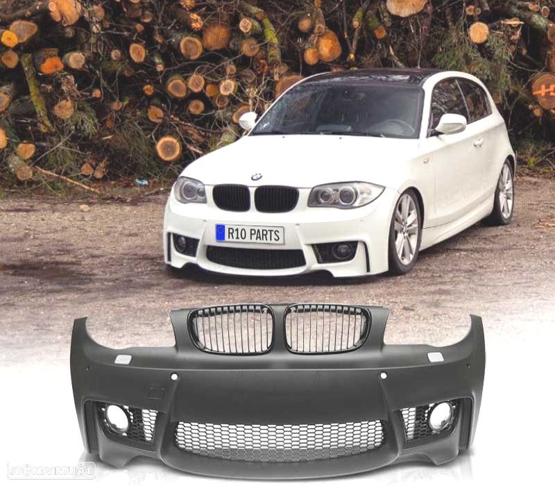 PARA-CHOQUES FRONTAL BMW E81 E82 E87 E88 04-13 LOOK 1M PDC + GRELHAS - 1