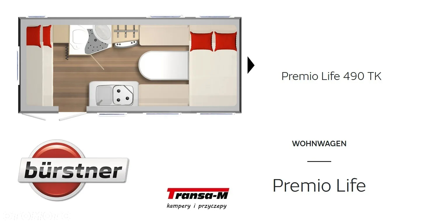 Burstner PRZYCZEPA KEMPINGOWA BURSTNER PREMIO LIFE 490 TK ATTRACTIVE MODEL 2025 - 34