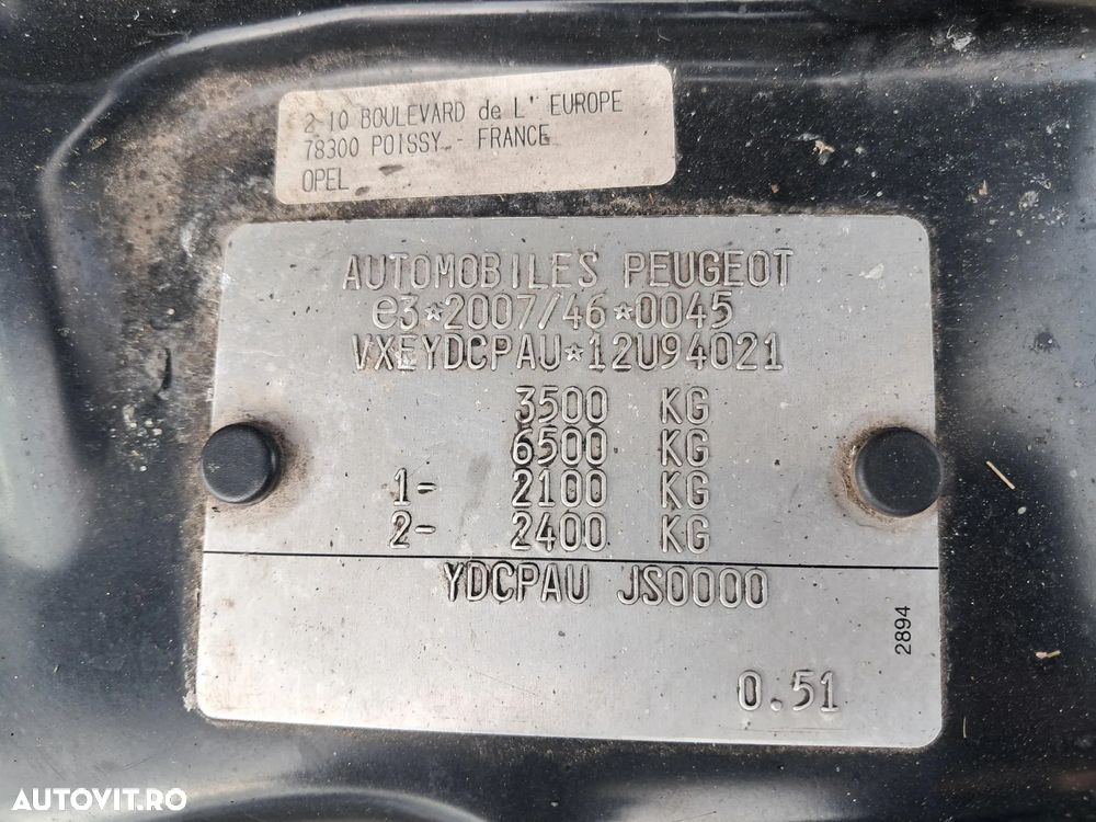 Opel MOVANO 2.2D 165CP EURO 6 MANUAL CABINA DE DORMIT SI PRELATA - MOTOR DEFECT - 17