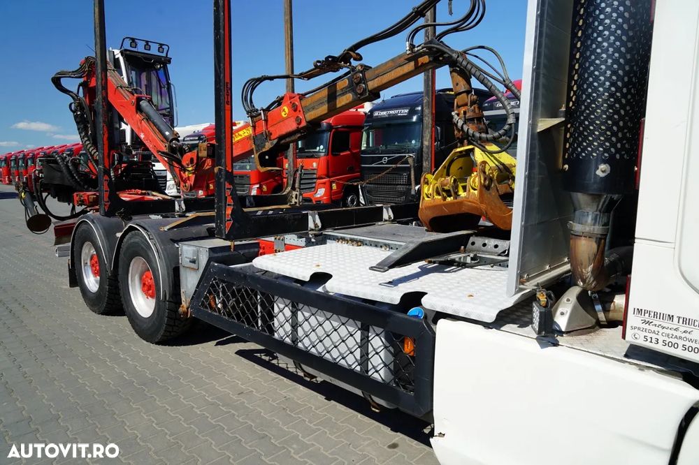 Scania R 730 XT / V8 / 6X4 / PENTRU LEMN / PENTRU COPACI / PENTRU PĂDURE / HDS LOGLIFT F96ST / CABINĂ / ANVELOPE 100% / 2020A - 15