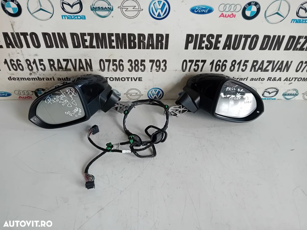 Oglinzi Oglinda Stanga Dreapta Vw Passat B8 2014-2020 Cu Rabatare Electrica Incalzire Volan Stanga - 2