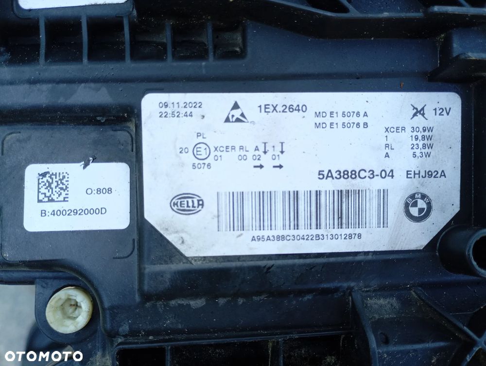 Lampa lewa FULL LED BMW 5 G30 G31 LCI 5A388C3 NA CZĘŚCI NA PUSZKE IGŁA CAŁA - 8