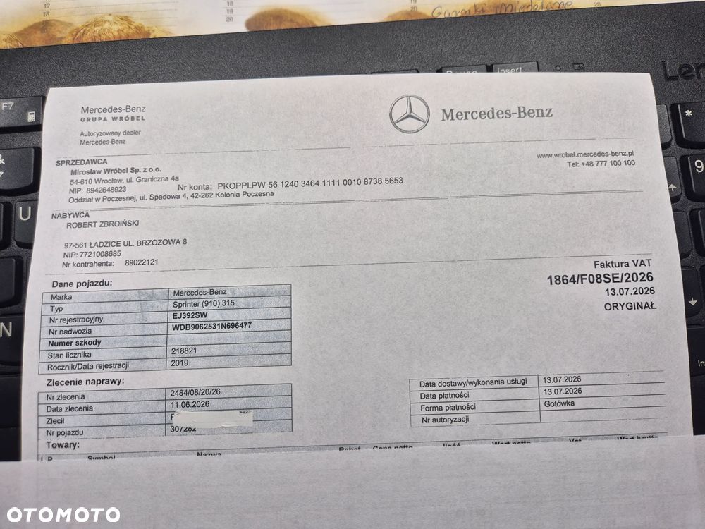 Mercedes-Benz Mercedes-Benz Sprinter 514 Wywrotka Doka  Blizniak Automat - 15