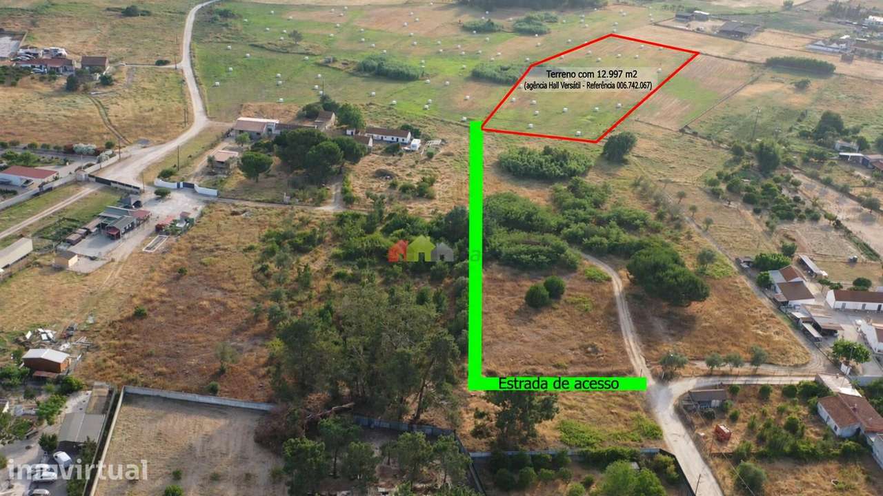 Terreno Plano de 12.997 m2 no Pinhal Novo: Água Própria e Viabilidade - Grande imagem: 3/13