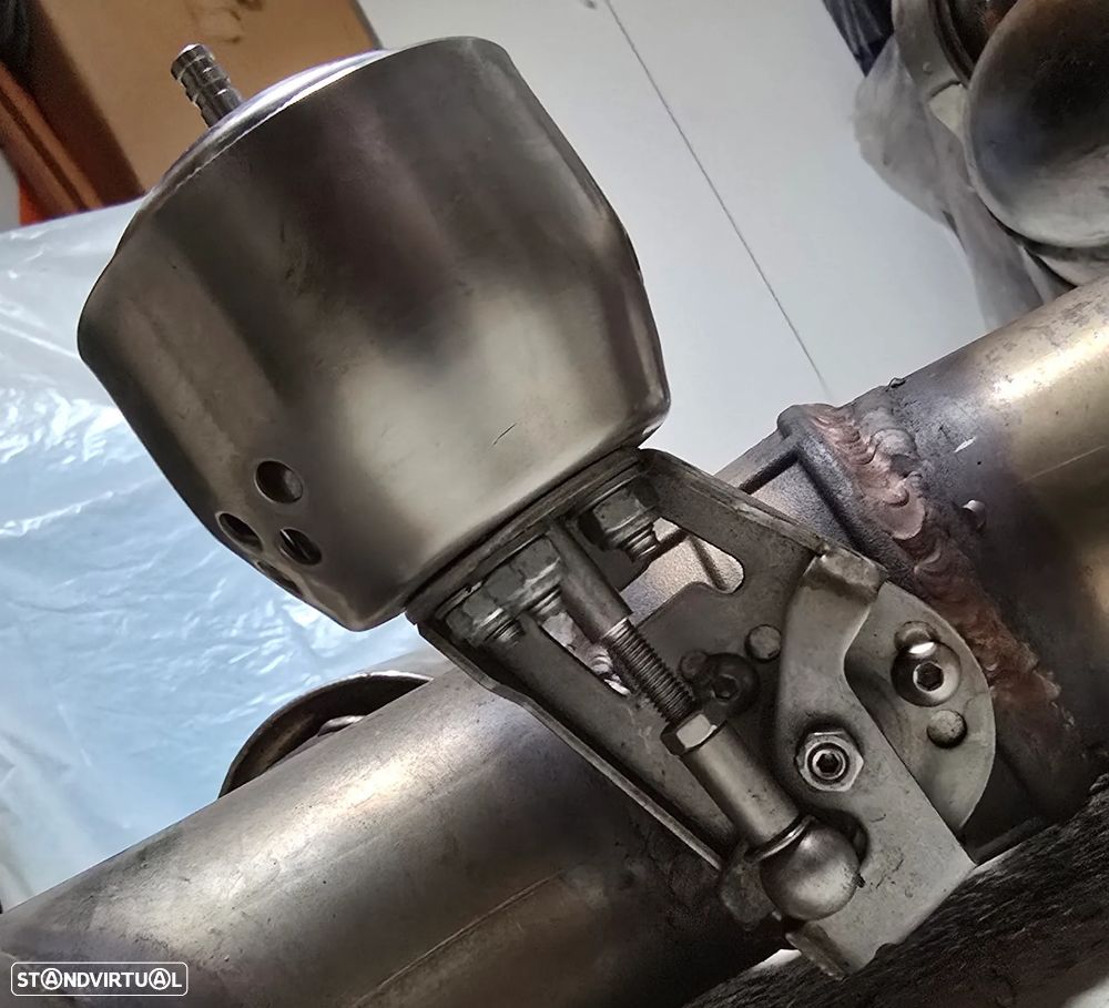 Linha completa escape inox Subaru WRX STI Hatch 08-14 + válvula comando (turbo-back 3) - 3