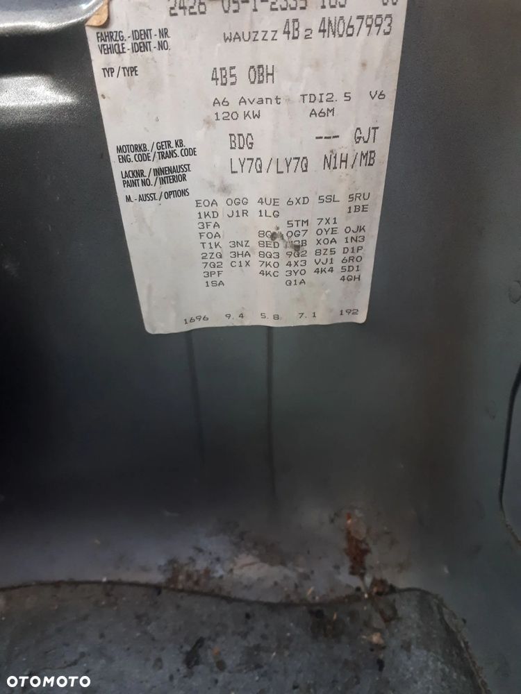 AUDI A6 C5 LIFT 01-04 2.5 TDI OSŁONA PRZECIWSŁONECZNA PRAWA LEWA - 5