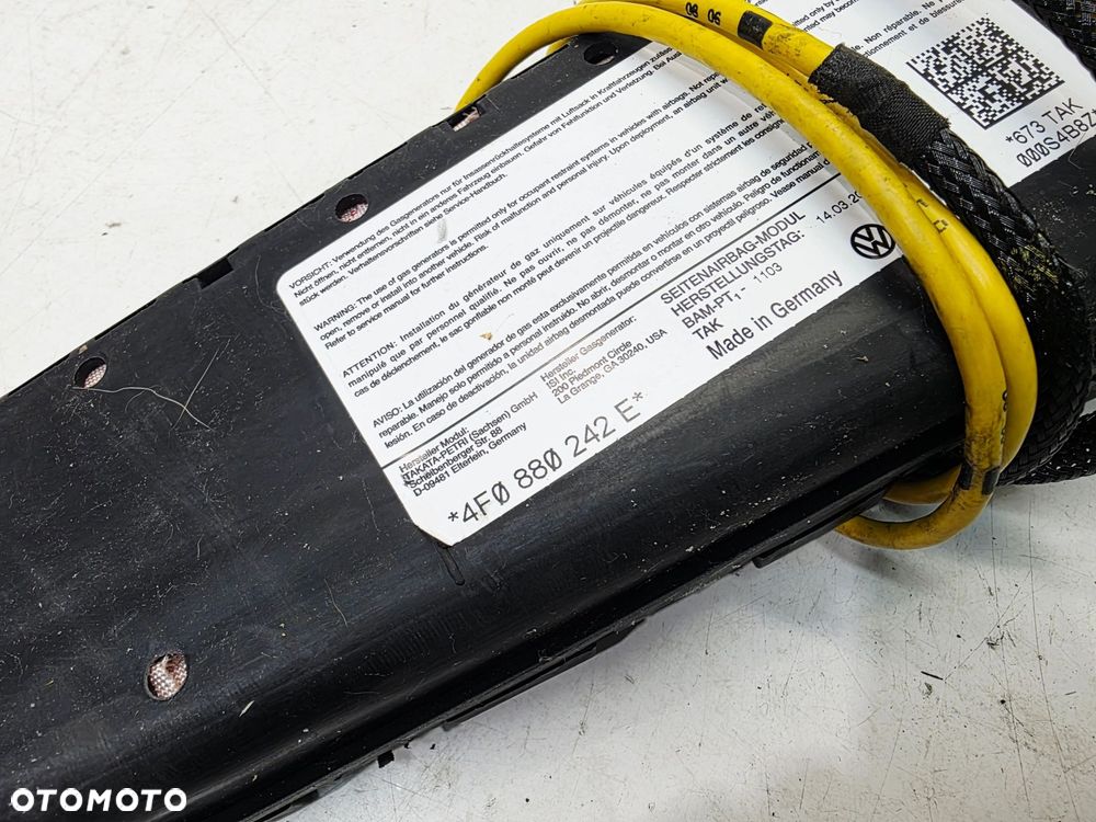 PODUSZKA FOTELA PRAWY PRZÓD AUDI A6 C6 4F0880242E - 3