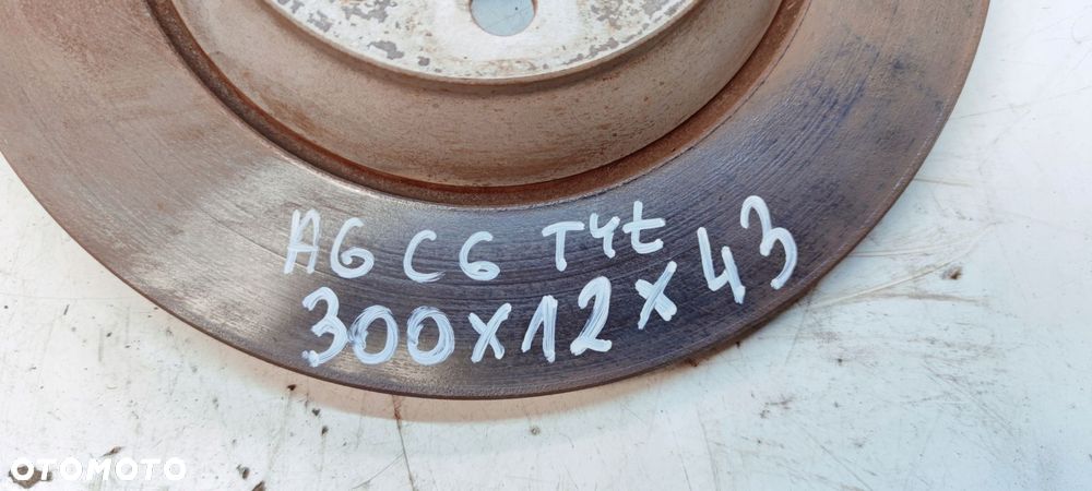 TARCZA TARCZE HAMULCOWE TYŁ AUDI A6 C6 300 MM 12 MM 43MM - 3