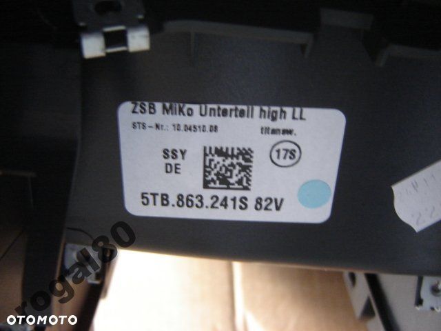 VW TOURAN PODŁOKIETNIK TUNEL MODEL 2015 5TA NOWE - 2