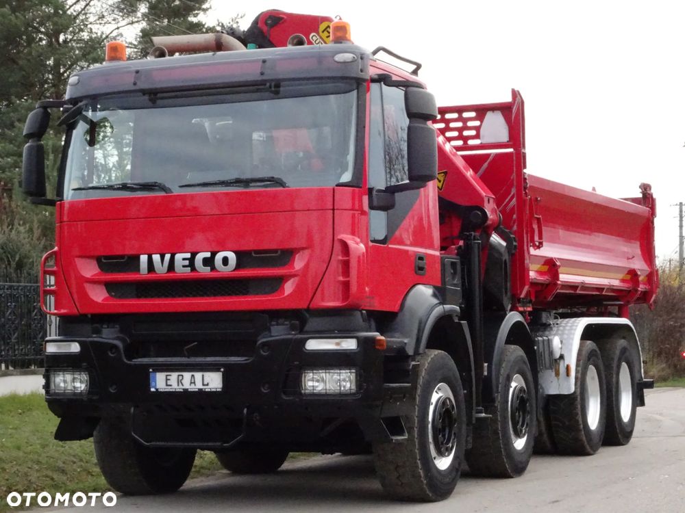 Iveco Trakker 500 Wywrotka 8x4 Kipper Hydroburta  HDS Palfinger PK 26002 EH Pojazd Specjalny