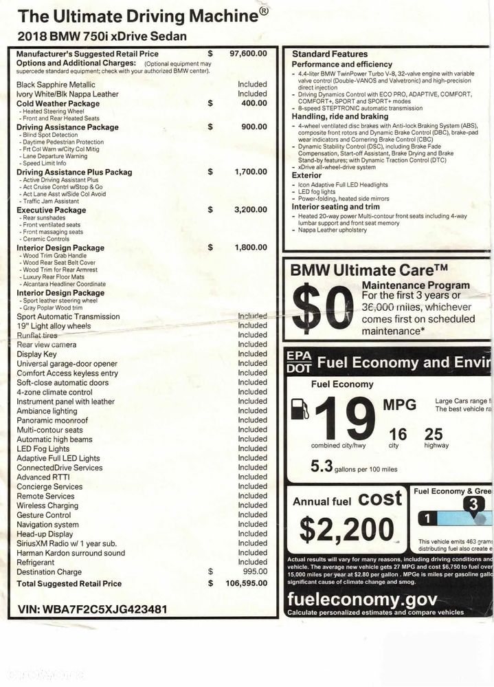 BMW Seria 7 750i xDrive Edition Exclusive - 16