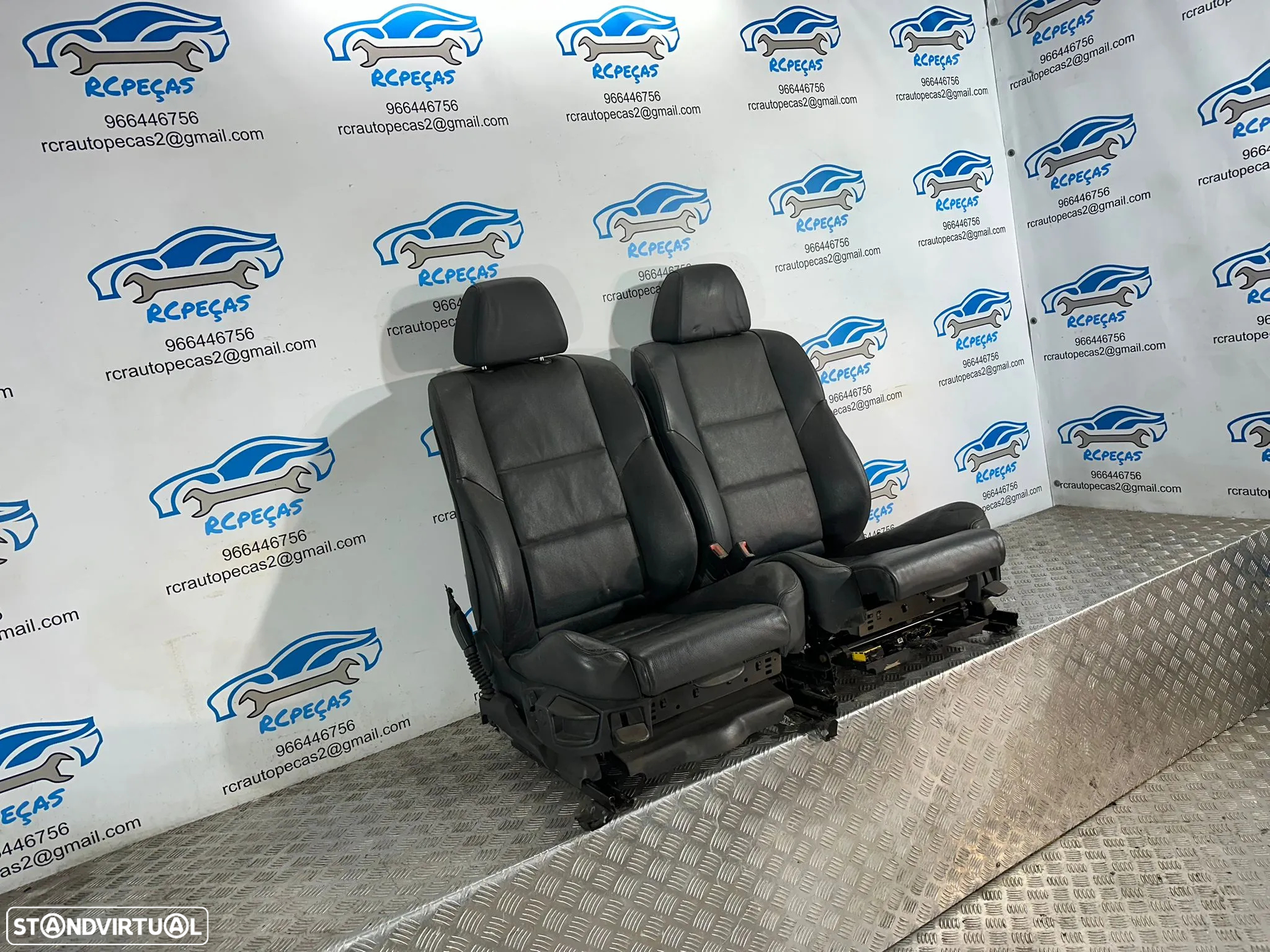 .Conjunto Bancos Pack M Pele Eletricos Frente Frontais Tras Traseiros Originais BMW Serie 5 E61 Touring 2003 - 2010 - 9