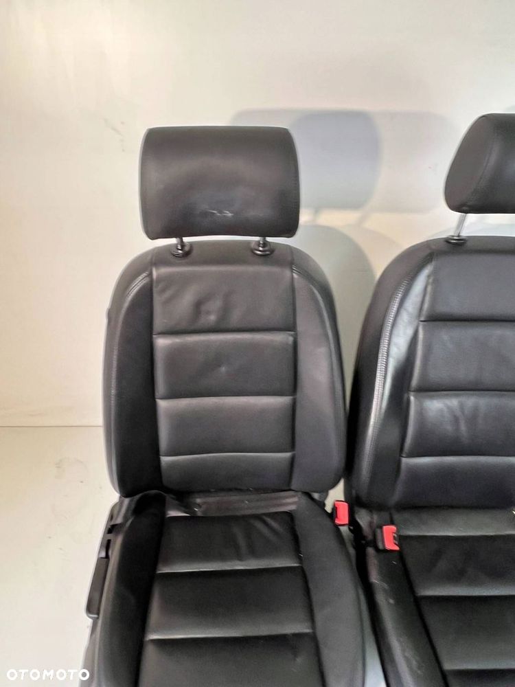 Fotele / Kanapa / Komplet CZARNA SKÓRA GRZANE Audi A6 S6 C6 4F 2010 - 11
