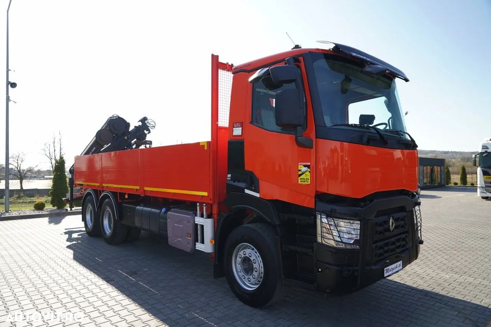 Renault C 430 / 6x4 / LIVRARE 6.7 M + CUPTOR HIAB 166 ES-4 / EXTENSIE 12.5 M / RADIOCOMANDĂ / FURCĂ / ROTATOARE - 11