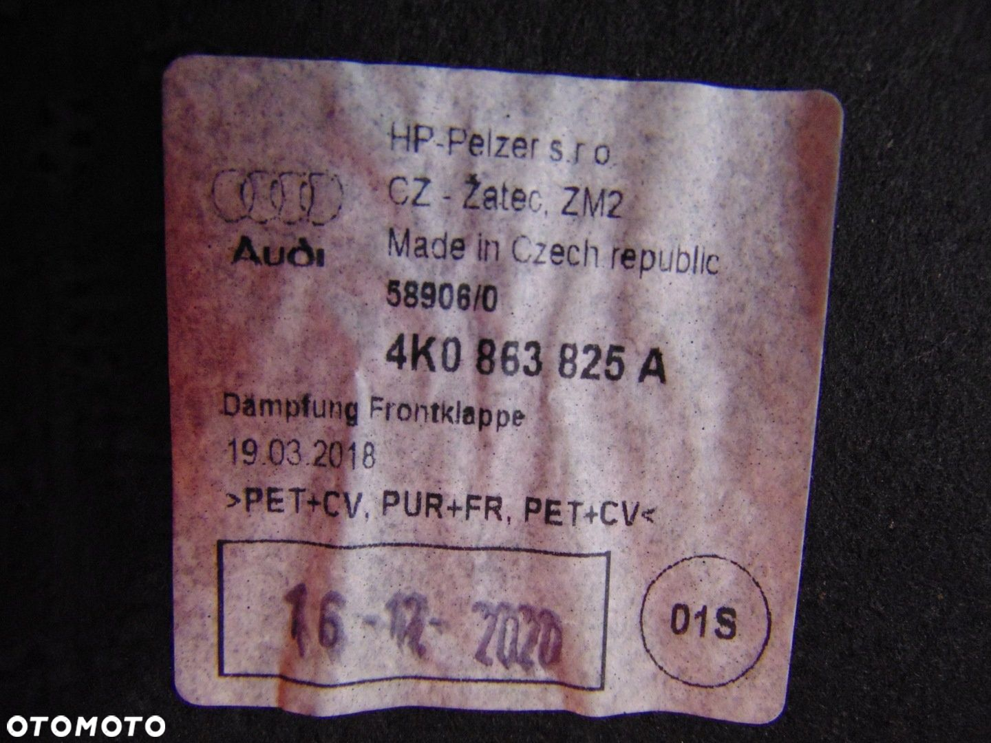 AUDI A6 C8 WYGŁUSZENIE PODBITKA MASKI - 9