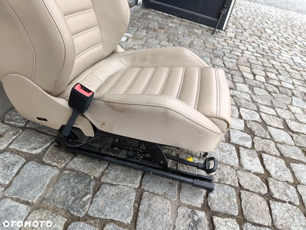 Fotel Kierowcy Lewy VW Passat B7 Przedni Przód Skóra - 9