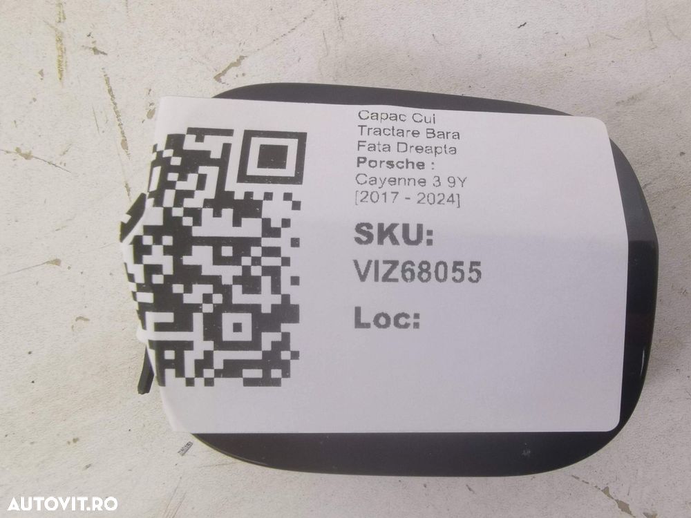 Capac Cui Tractare Bara Fata Dreapta Porsche  Cayenne 3 9Y 2017 2018 2 - 4