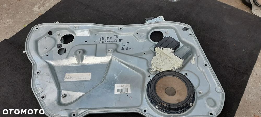 Seat Cordoba II Ibiza III 2001-08  4drzwi Mechanizm Podnośnik lewej szyby 6l4837751 993127-103 6l4837755 Silniczek Szyby moduł 104379101 - 1