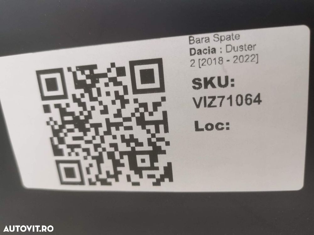 Bara Spate Dacia  Duster 2 2018 2019 2020 2021 2022 Originala In Stare - 8