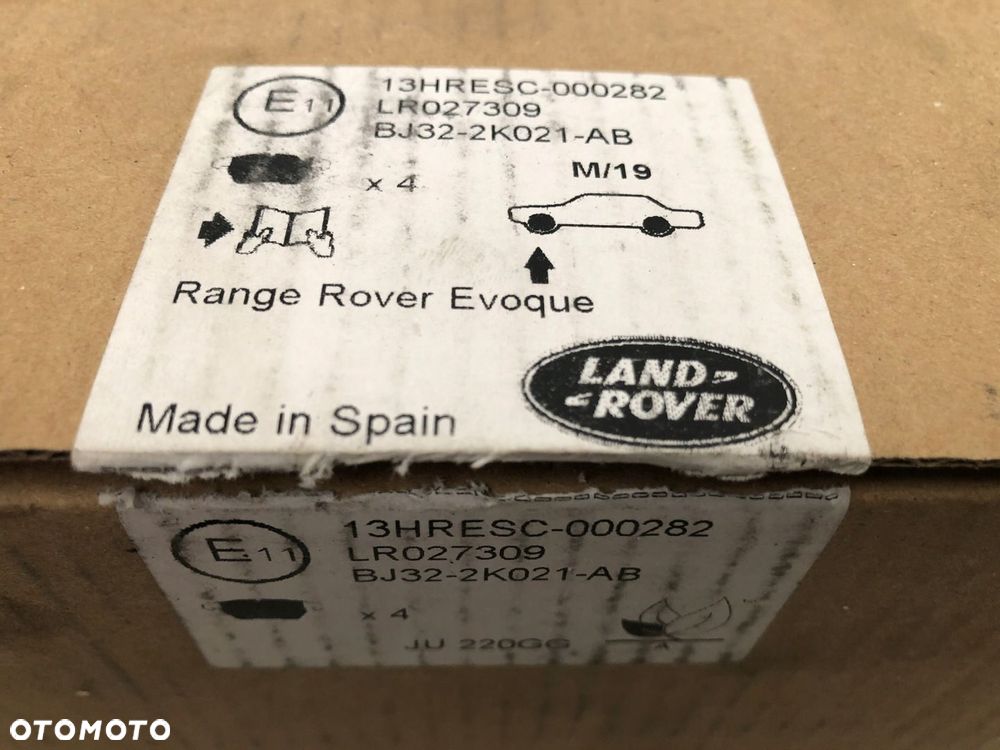 RANGE ROVER EVOQUE KLOCKI HAMULCOWE PRZÓD ORG - 7
