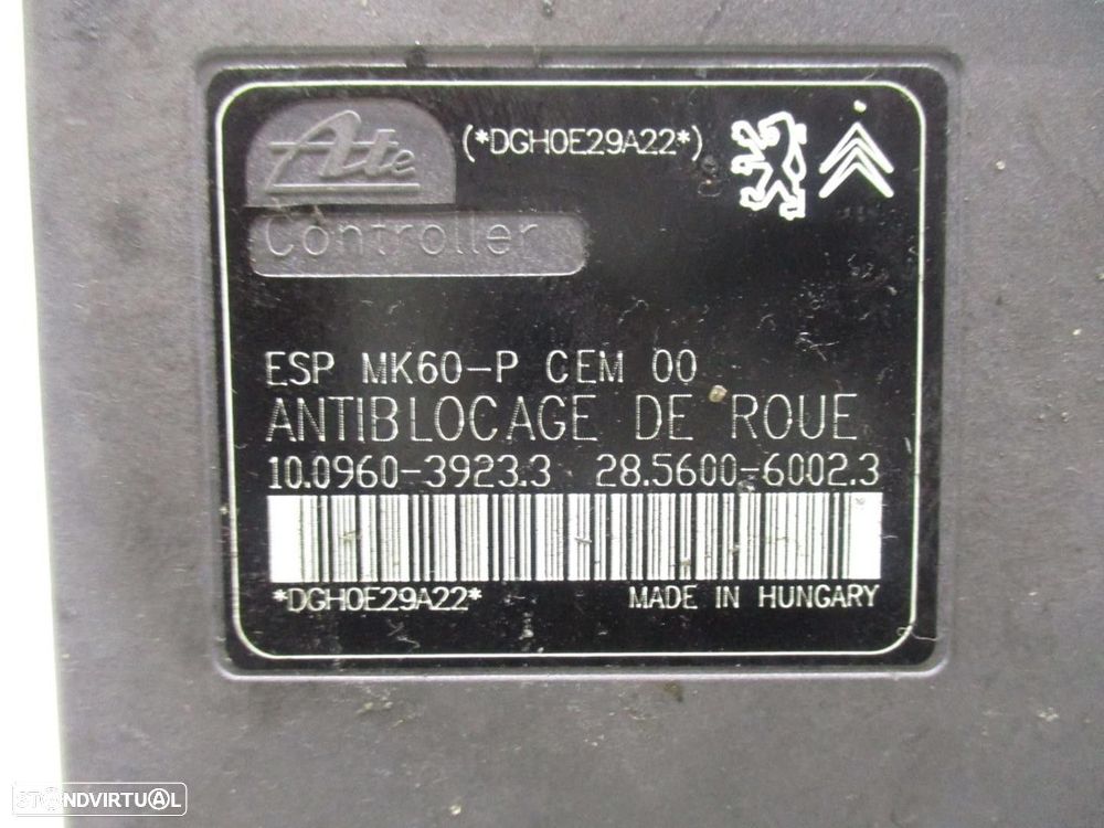 ABS PEUGEOT 207 2010 -9665898980 - 4