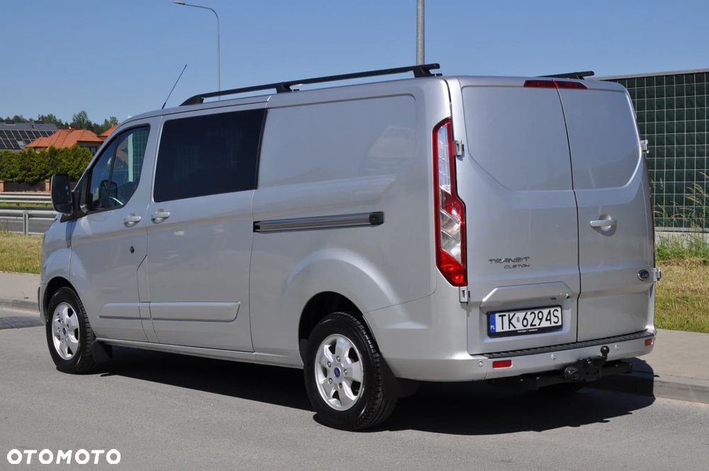 Ford TRANSIT CUSTOM 170 KM M6 Limited DCiV 290 L2 5 osobowy Brygadowy Krajowy I Właściciel Serwisowany Drzwi przesuwne z dwóch stron - 2