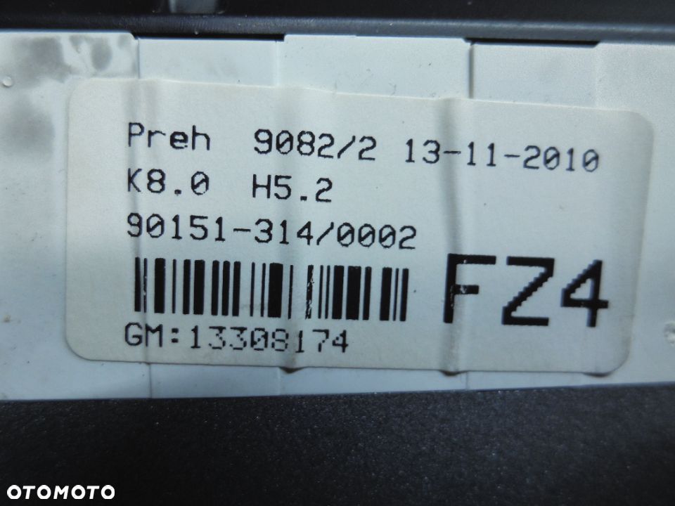 OPEL ASTRA H PANEL KLIMATYZACJI 13308174 2010R LIFT - 3