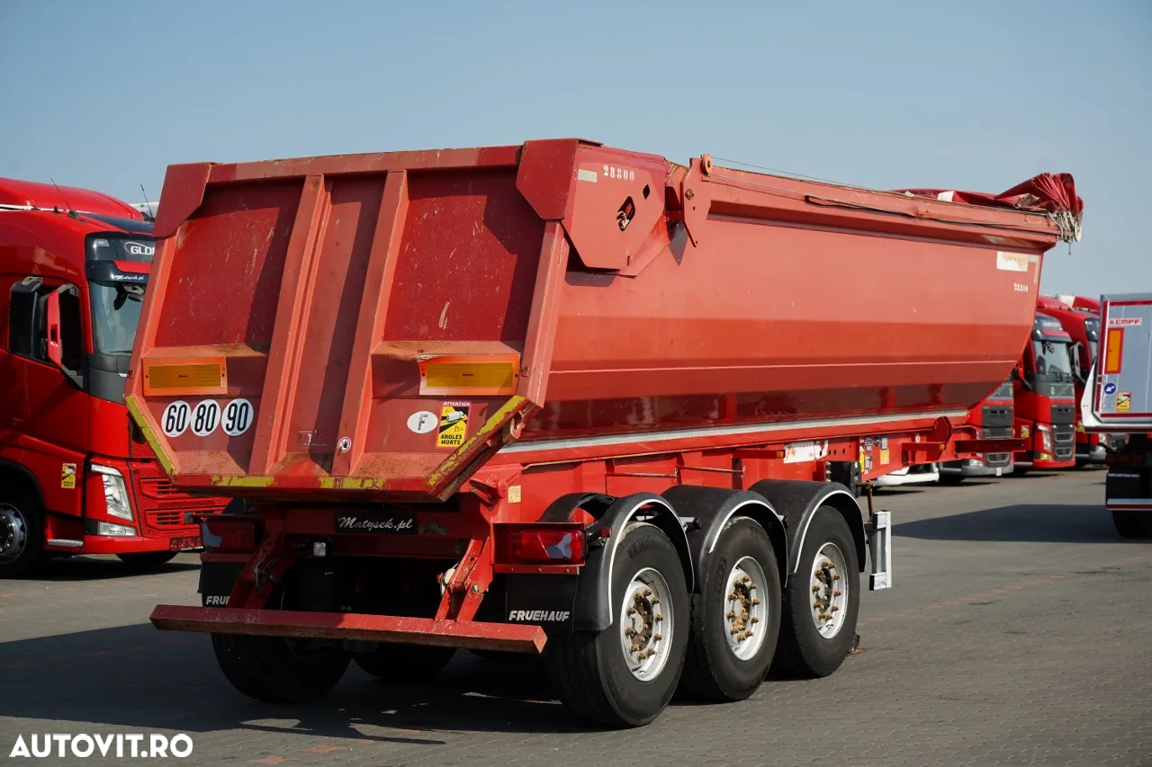 Fruehauf BASCĂLĂ FRUEHAUF DIN OȚEL / 28 m³ / HIDROCLASP / PRELATĂ AUTOMATĂ / AXĂ RIDICATĂ / - - 8