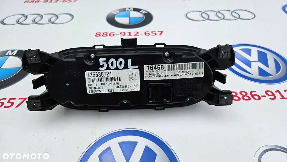 Fiat 500L Panel sterowania klimatyzacją Sterowanie nawiewem Panel klimy AC 735636721 EUROPA IDEALNY - 7