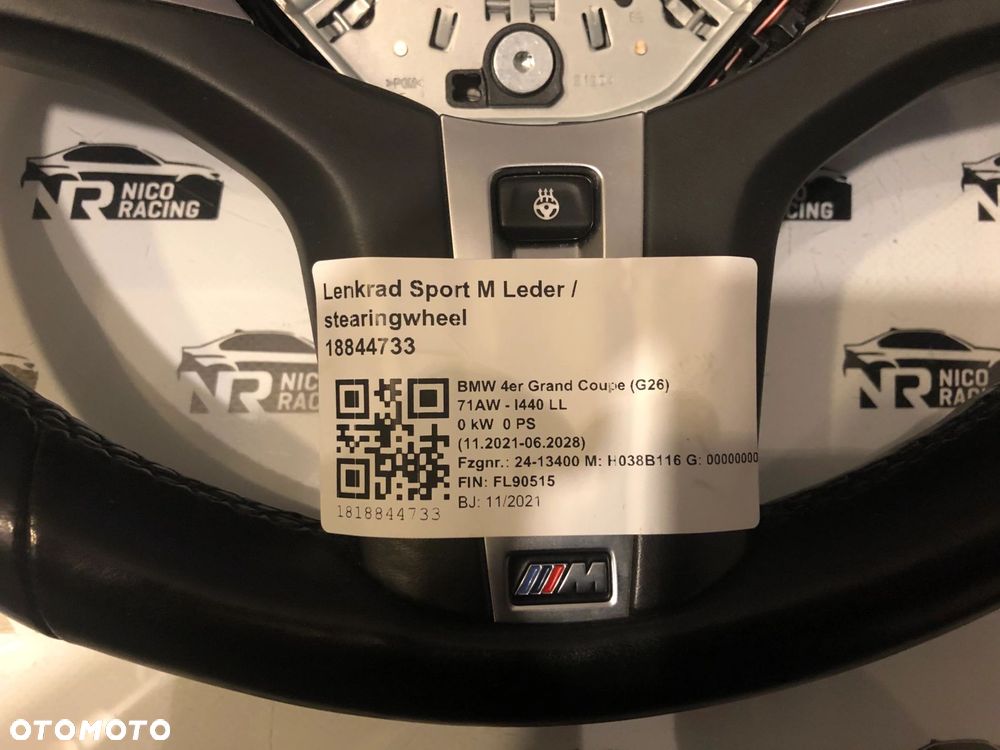 KIEROWNICA M-PAKIET GRZANA ASYSTENT BMW G20 G21 G22 G23 F40 F44 G42 G26 G29 - 3
