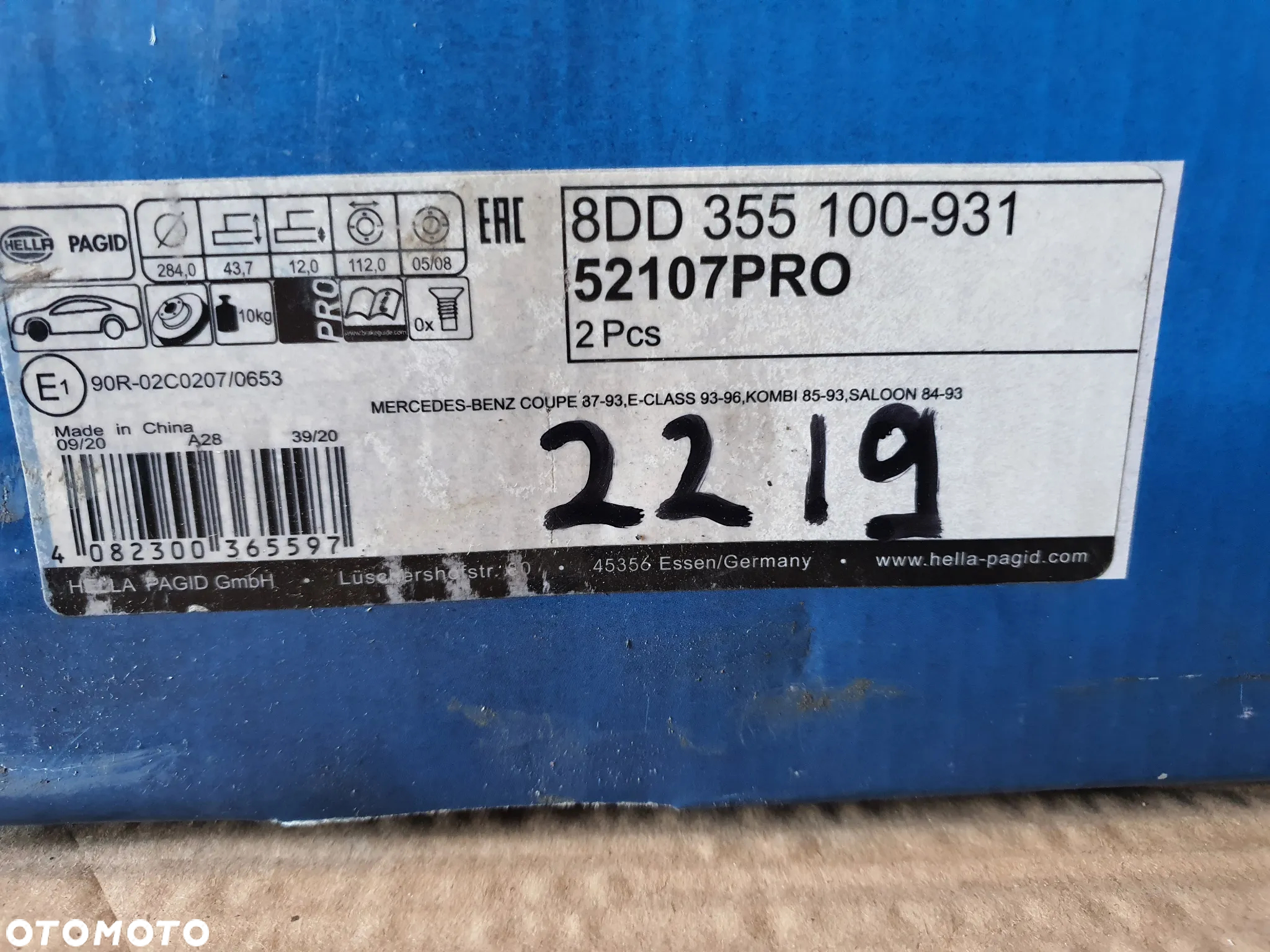 Tarcze hamulcowe przód 284x12 Mercedes W124 S124 1244211312  124421131264 - 4