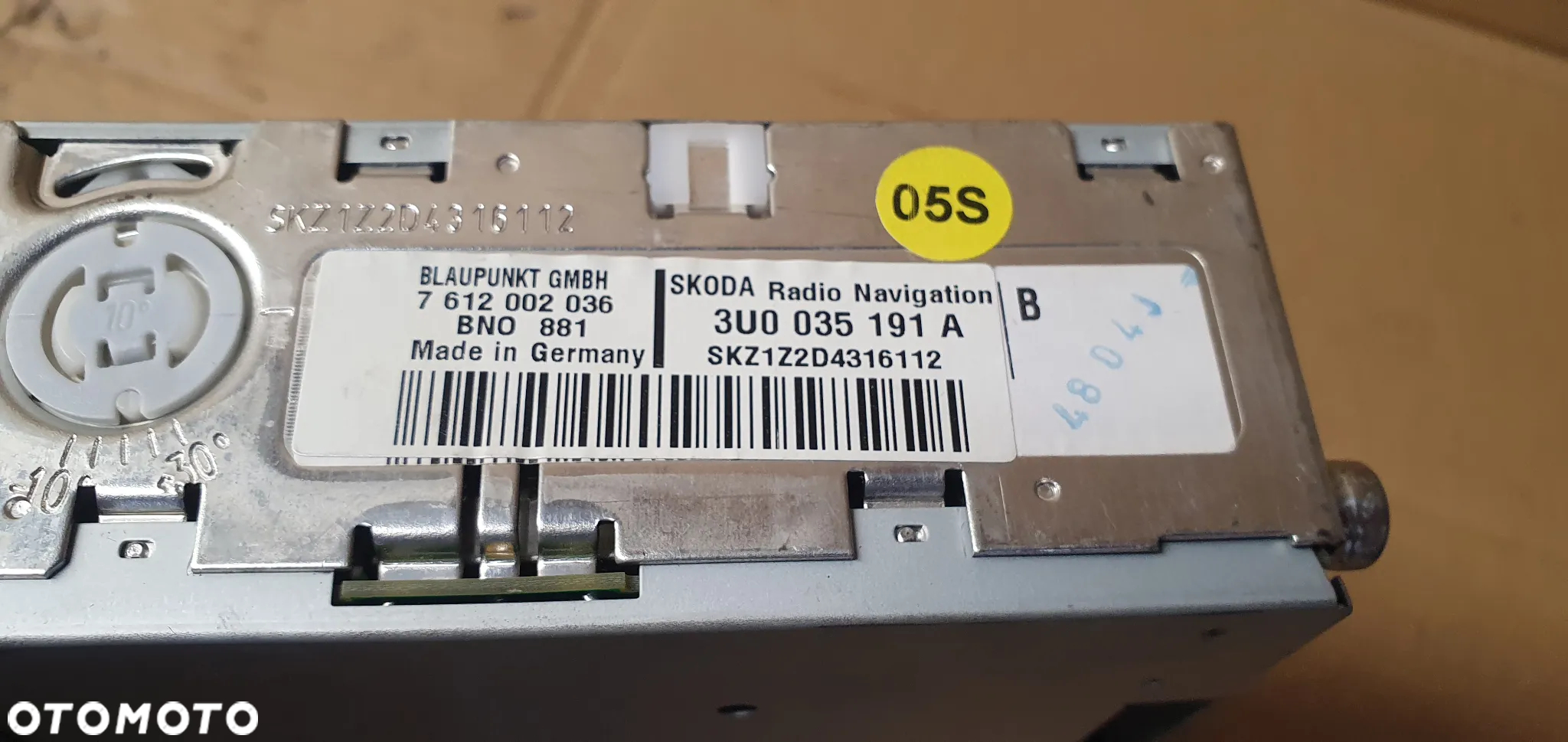 Radio radioodtwarzacz oryginał Skoda Superb I 3U0035191A - 7