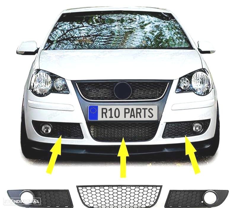 GRELHAS VOLKSWAGEN VW POLO 05-09 INFERIOR PARA FAROIS DE NEVOEIRO - 1