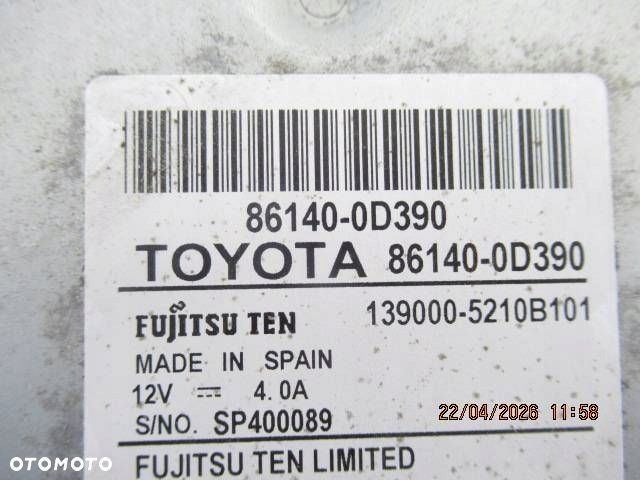 radio nawigacja toyota yaris 86140-0d390 - 5