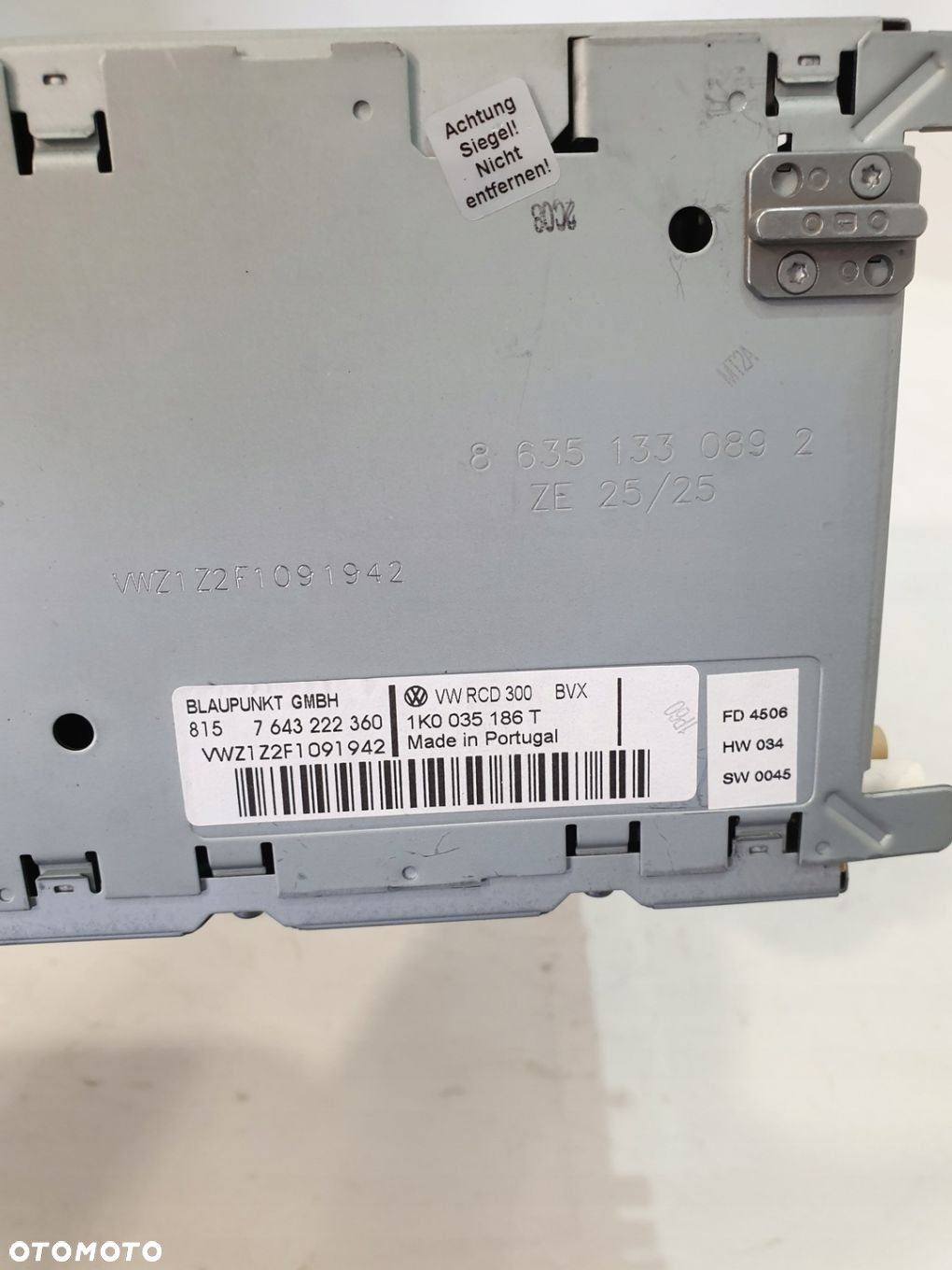RADIOODTWARZACZ MP3 RCD 300 1K0035186T GOLF V 1K 1.9TDI - 11