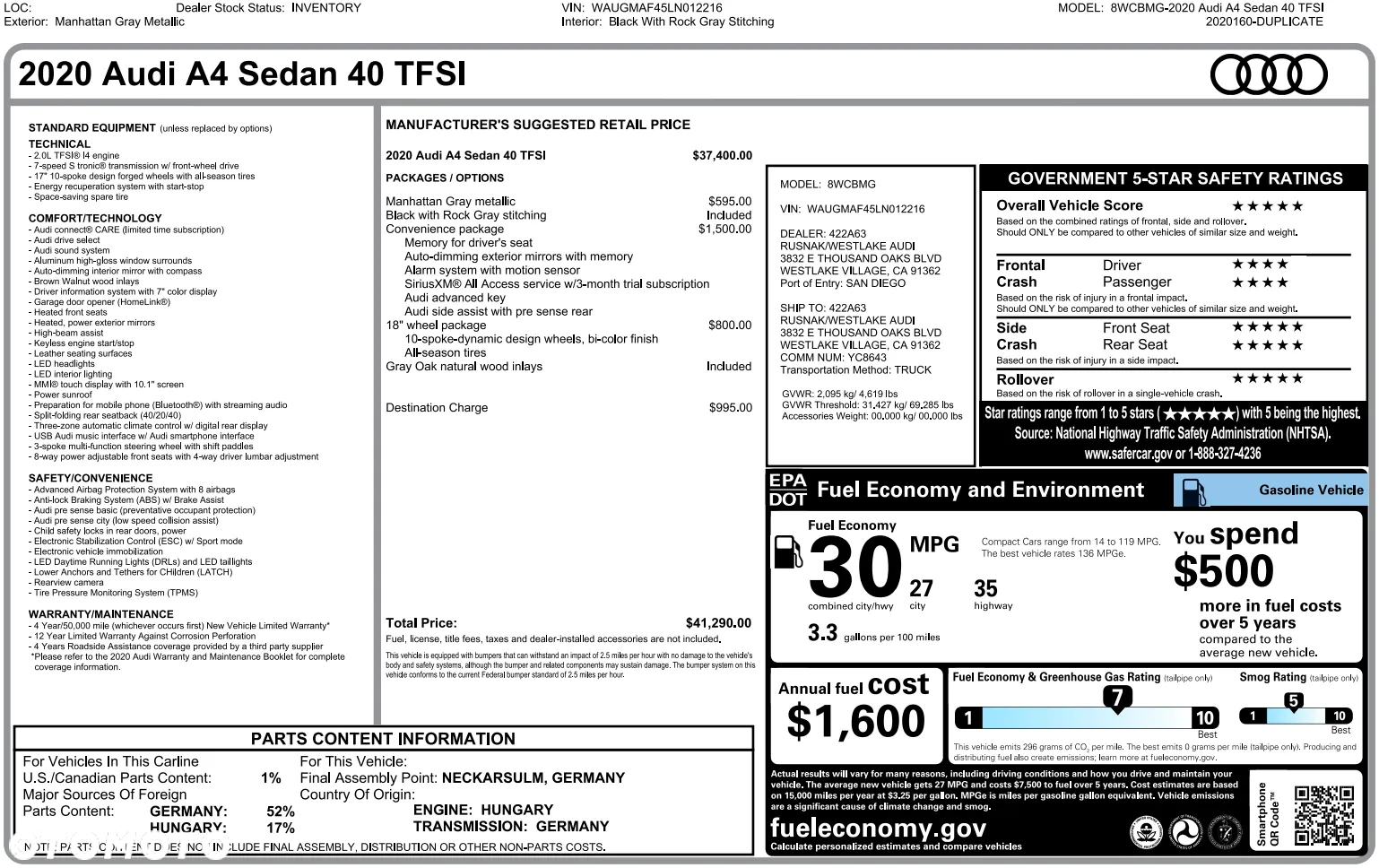 Audi A4 40 TFSI S tronic - 8