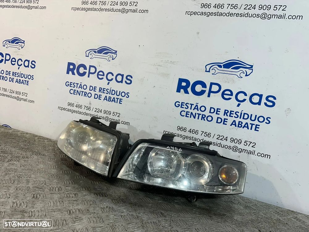 .Conjunto Farois Otica Frente Frontal Audi A4 B6 Original - 4