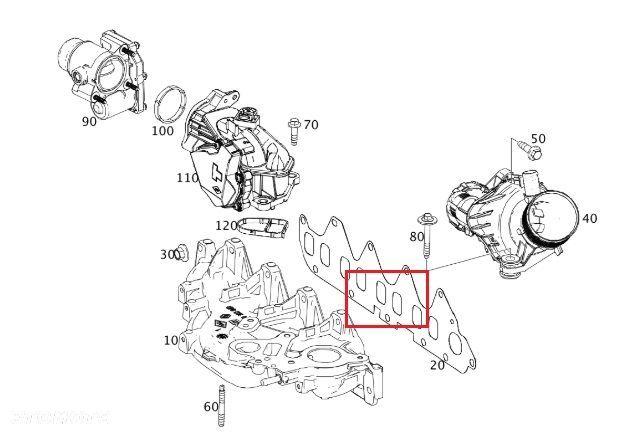 MERCEDES OM622 OM626 Uszczelka kolektora ssacego OE - 2