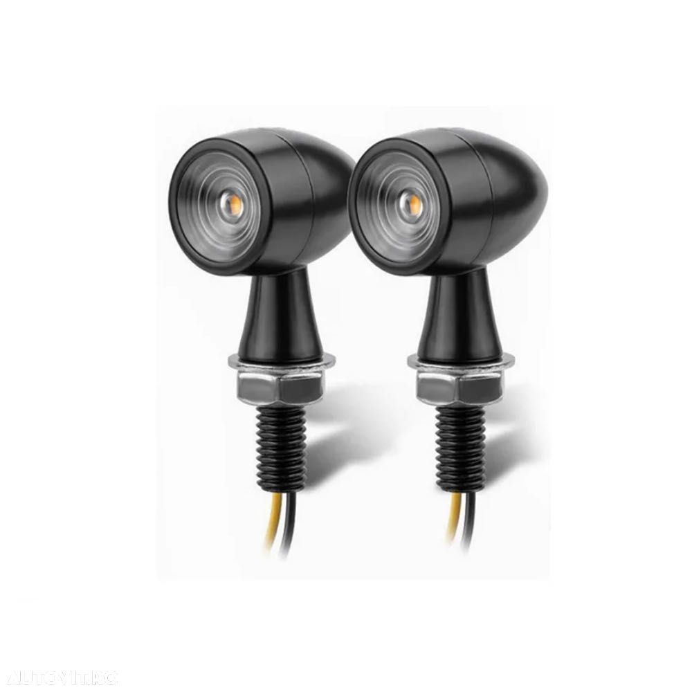 Set 2 semnalizari LED mini glont negre A880 - 2
