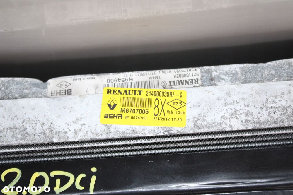 RENAULT LAGUNA III 07R- 2.0 DCI KOMPLET CHŁODNIC WENTYLATORY - 4