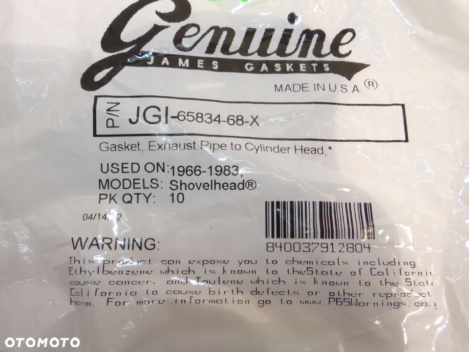 Harley Shovelhead Uszczelka Kolektora Wydechu - 5