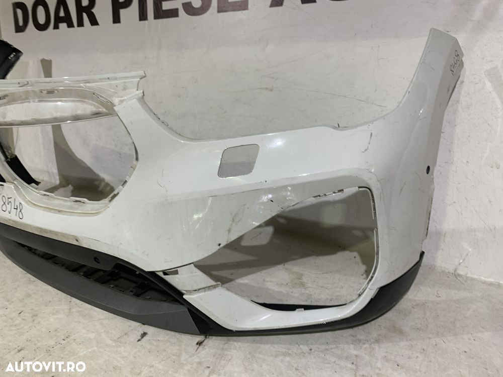 Bara fata BMW X1 F48, facelift, LCI, 2019, 2020, 2021, 2022, 2023, cod origine OE 51117954205, cu gauri pentru spalatori faruri si senzori de parcare (6). - 4