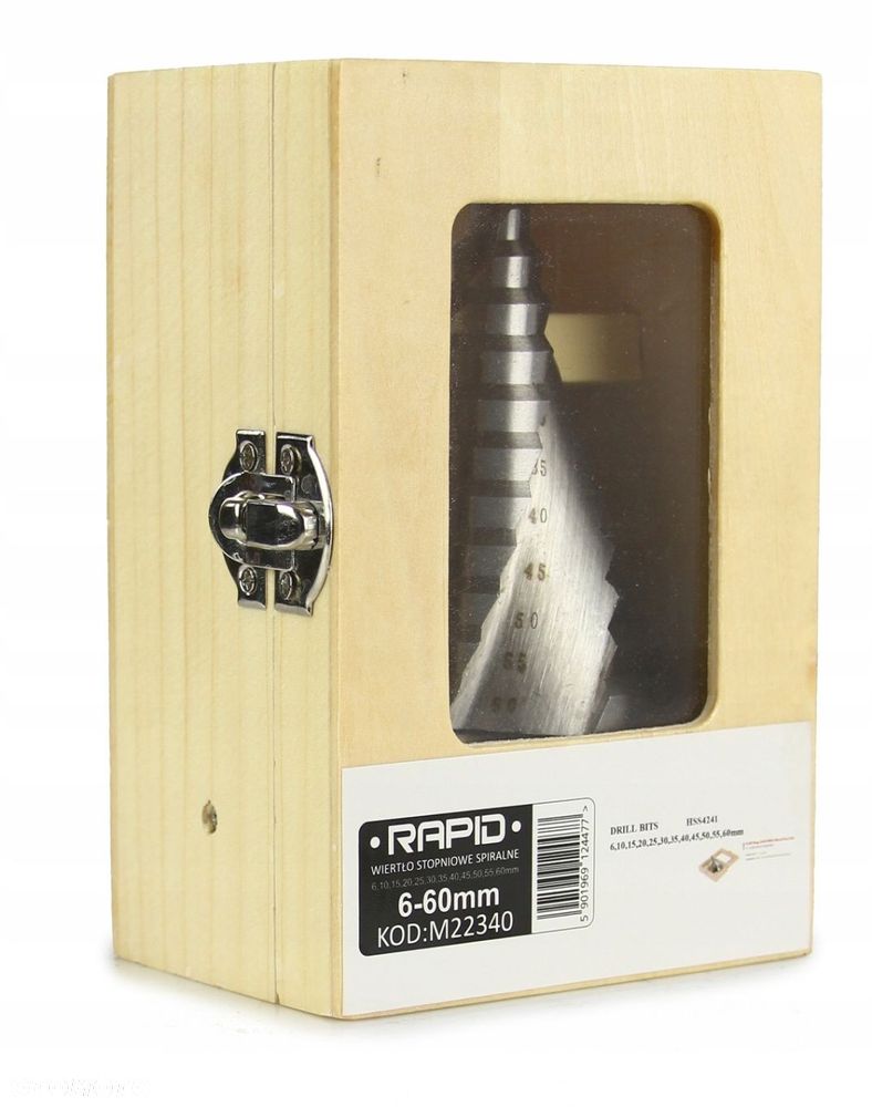 WIERTŁO STOPNIOWE SPIRALNE  6-60mm - 6
