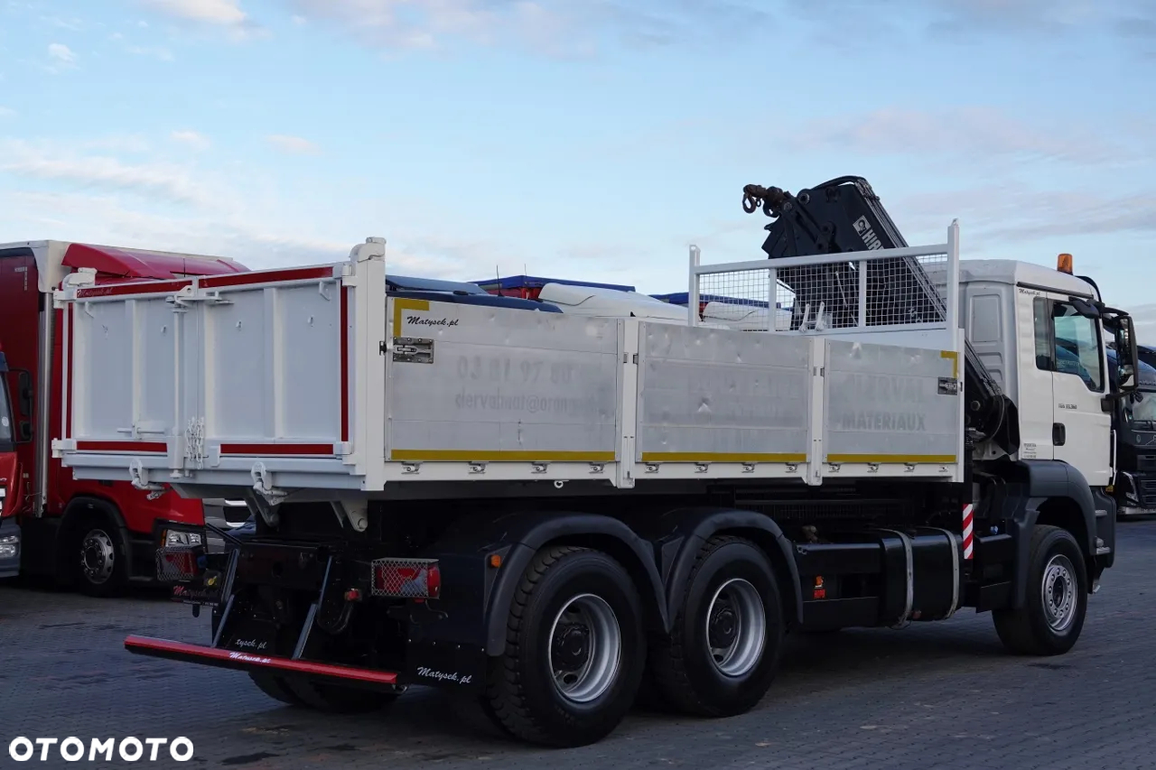 MAN TGS 33.360 / 6x4 / WYWROTKA TYLNOZSYPOWA 5,8 M + HDS HIAB XS 122 / STEROWANIE RADIOWE / HDS ZA KABINĄ / EURO 5 / MANUAL - 7