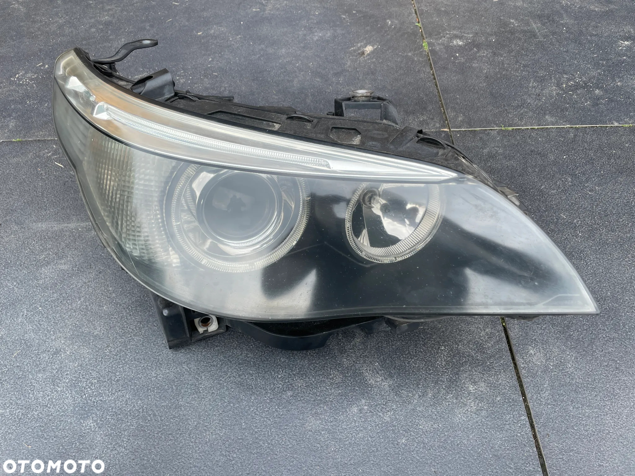 BMW E60 PRZÓD KOMPLETNY ZDERZAK PAS MASKA LAMPA XENON BŁOTNIK LEWY PRAWY TITANGRAU - 27
