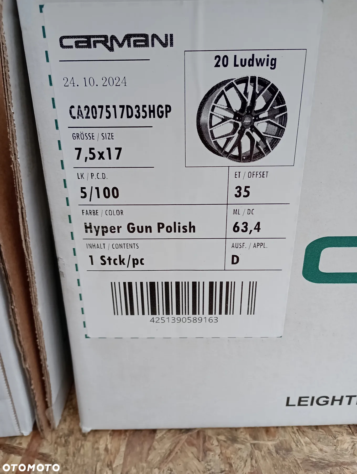 FELGI ALUMINIOWE 5x100 R17 7,5J ET35 SKODA FABIA KAMIQ OCTAVIA PRAKTIK RAPID SCALA - 9