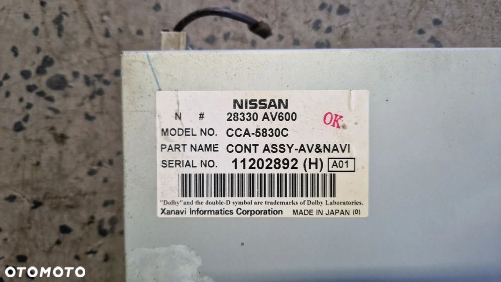 NISSAN PRIMERA P12 CZYTNIK NAWIGACJI 28330AV600 - 3